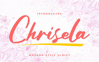 Chrisela | Moderne stijl cursief lettertype
