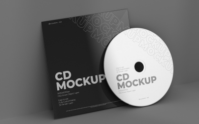 Maqueta de producto de portada de CD de papel