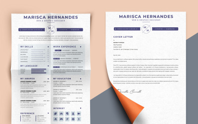 Marisca Hernandes - Grafik Tasarımcı Özgeçmiş Şablonları