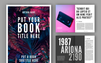 Modèle de magazine de mise en page de livre