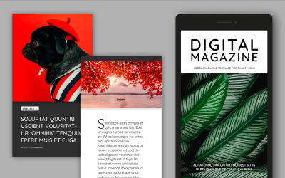 Plantilla de diseño de revista digital