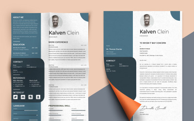 Prémium Kalven Clein - Web Designer Resume Templates Önéletrajz sablon 172018