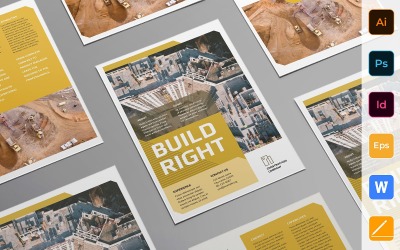 Brochure d'entreprise de construction professionnelle - Modèle d'identité d'entreprise