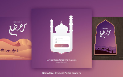 Ramadã - 12 banners de mídia social