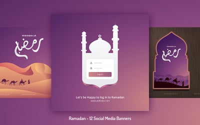 Ramadan - 12 banner per social media