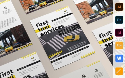Ready-to-use Taxi Flyer - Corporate Identity Template