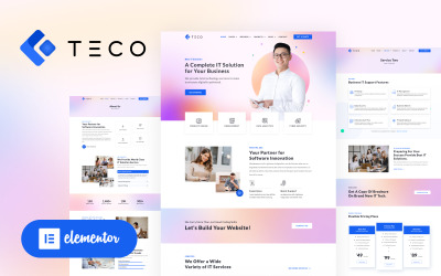 TECO - тема WordPress для бизнес-элемента ИТ-решений и услуг