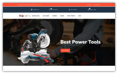 Vokots - Modèle OpenCart du magasin d'outils