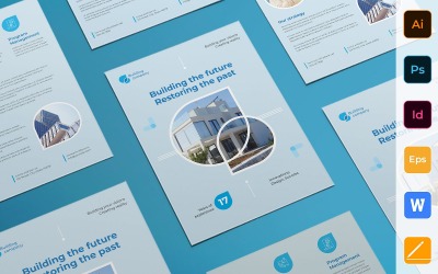 Professional Building Company Flyer - Corporate Identity Template
