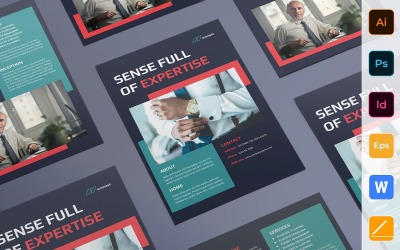 Folheto pronto para usar para consultor de negócios - modelo de identidade corporativa