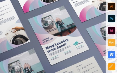 Ready-to-use Laundry Flyer - Corporate Identity Template