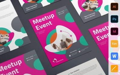 Redo att använda Meetup Event Flyer - mall för företagsidentitet