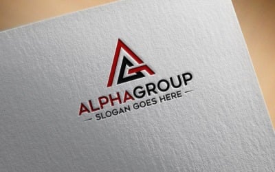 Modello di logo del gruppo alfa