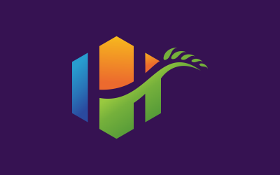 Letter H tarwe Logo sjabloon