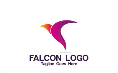 Plantilla de logotipo de halcón moderno