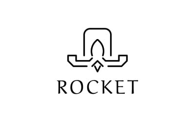Rakete - Buchstabe A Logo