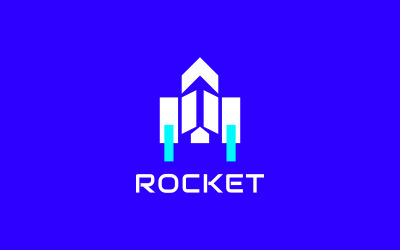 Rakete - Aufwärtspfeil-Raketen-Logo