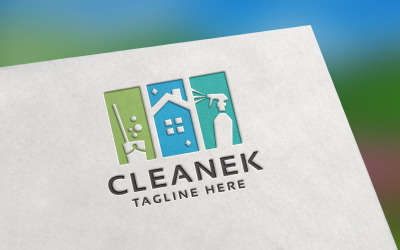Logo di casa pulita