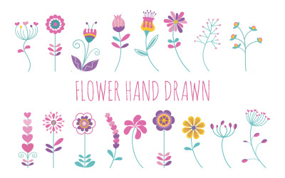 Blume Hand gezeichnet - Vektorgrafiken