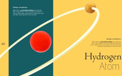 3D hidrogén PowerPoint sablon