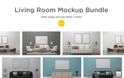 Living Room Mockup with Luxury couch Vol-17