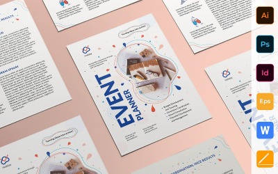 Modello aziendale volantino creativo Event Planner
