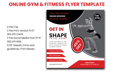 Rozložení letáku tříd GYM a Fitness Online