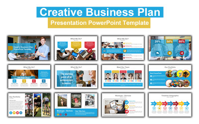 Modello PowerPoint di presentazione del piano aziendale creativo