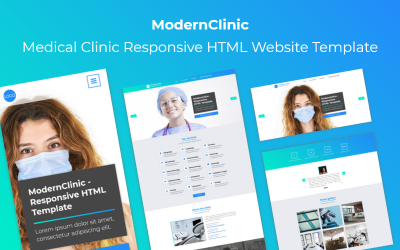Responsivt ModernClinic - Medical Clinic Responsive HTML Website Hemsidemall #172403