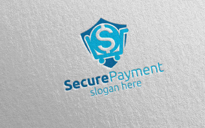 Shopping Online Secure Payment Logo template