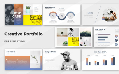 Yaratıcı Portföy PowerPoint şablonu