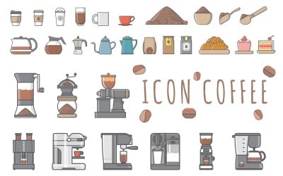 Modello Iconset di caffè