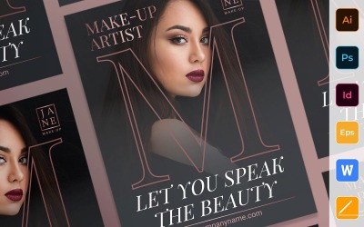 Professional Makeup Artist Poster Corporate identity template