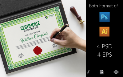 "School Certificate" Certificate Template №172598