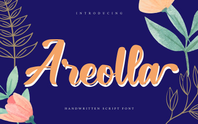 Areolla | Handskrivet kursivt teckensnitt
