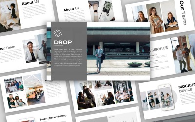 Drop - PowerPoint-sjabloon voor creatieve zakelijke presentaties