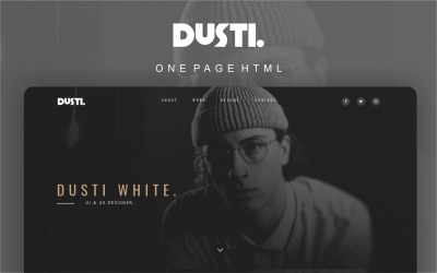 Dusti - Modèle de page de destination moderne polyvalent Portfolio