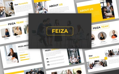 Feiza - kreativní obchodní prezentace PowerPoint šablony