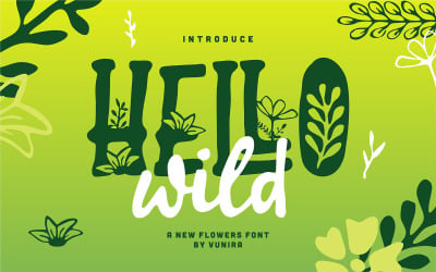 Hello Wild | A New Flowers Font