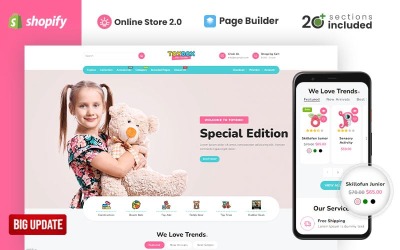 Магазин одягу та іграшок Toybox Тема Shopify OS 2.0