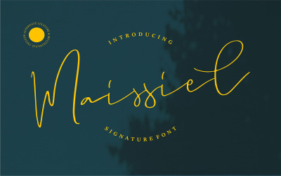 Maissiel | Signatur typsnitt