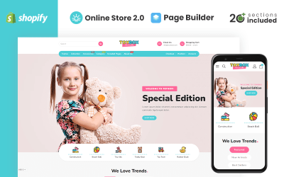 Obchod Shopify s oblečením a hračkami Shopify Theme