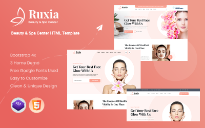 Ruxia - Modello di sito web del centro Beauty &amp;amp; Spa
