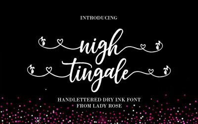 Шрифт Nigh Tingale