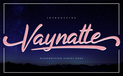 Vaynatte | Handwritten Cursive Font