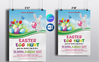 Easter Party Flyer Template – Customizable &amp;amp; Ready to Print