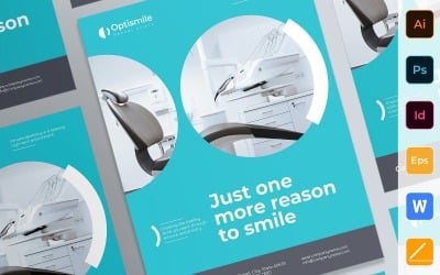Professional Dental Clinic Poster Corporate Identity Template