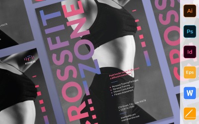 Professional Fitness Studio Poster - Corporate Identity Template