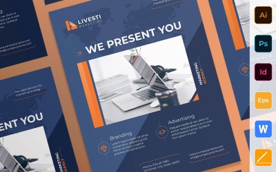 Professional Marketing Agency Poster Corporate Identity Template