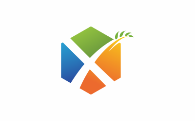 Szablon Logo pszenicy x litera x